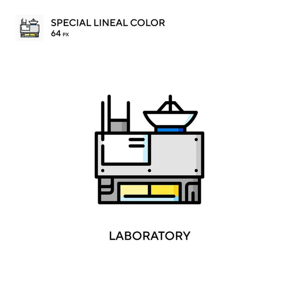 Ikona Jednoduchého Vektoru Laboratoře Perfektní Barva Moderní Piktogram Upravitelný Tah — Stockový vektor