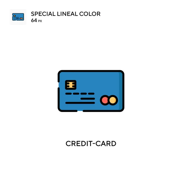 Credit Card Simple Vector Icon Perfect Color Modern Pictogram Editable — Stock Vector