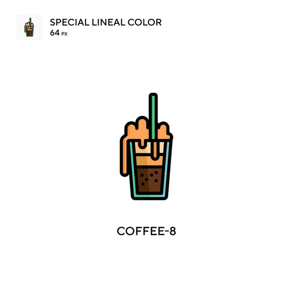 Coffee Icône Vectorielle Simple Pictogramme Moderne Couleur Parfaite Sur Coup — Image vectorielle