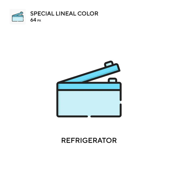 Refrigerador Icono Vector Simple Pictograma Moderno Color Perfecto Trazo Editable — Vector de stock