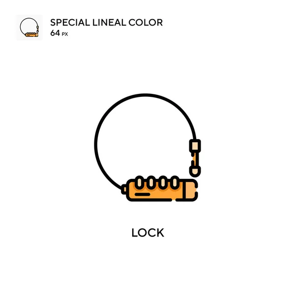 Basit Vektör Simgesini Kilitle Düzenlenebilir Vuruş Üzerine Mükemmel Renk Modern — Stok Vektör