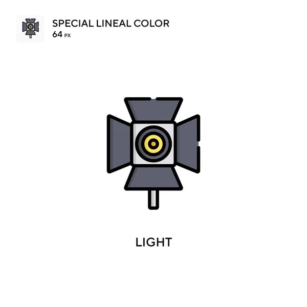 Icono Vector Luz Simple Pictograma Moderno Color Perfecto Trazo Editable — Vector de stock