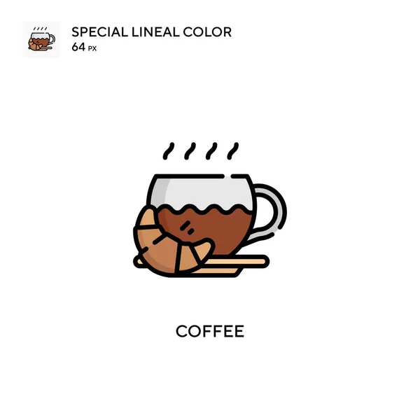 Café Simple Icono Vector Pictograma Moderno Color Perfecto Trazo Editable — Vector de stock