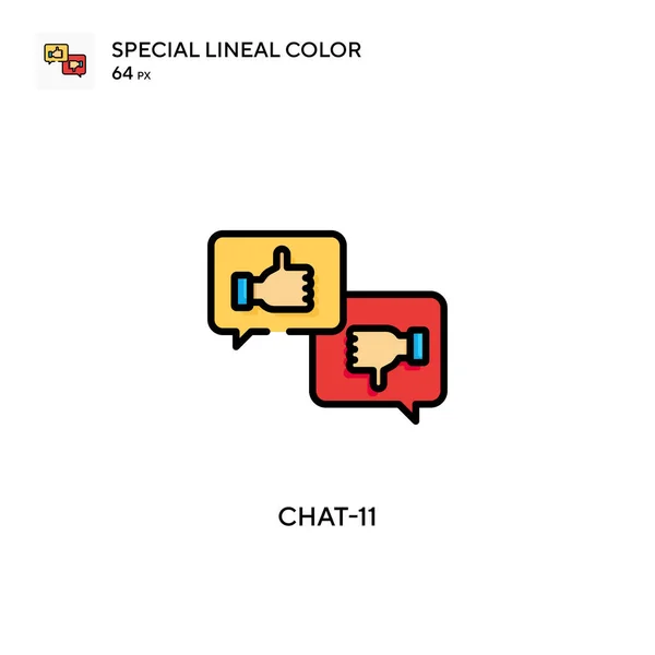 Chat Jednoduchá Vektorová Ikona Perfektní Barva Moderní Piktogram Upravitelný Tah — Stockový vektor