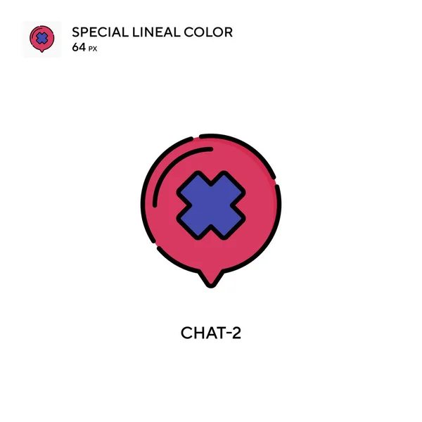 Chat Simple Vector Icon Perfect Color Modern Pictogram Editable Stroke — Stock Vector