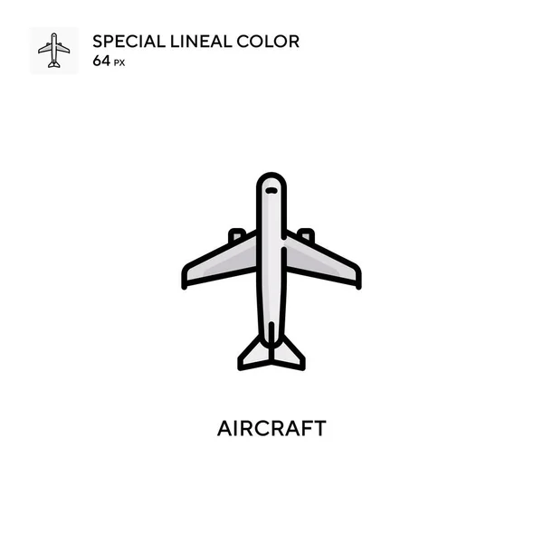 Aeronave Ícone Vetorial Simples Pictograma Moderno Cor Perfeita Curso Editável — Vetor de Stock