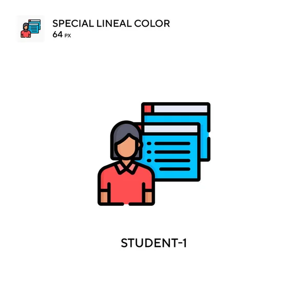 Значок Студента Простой Вектор Идеальный Цвет Современной Пиктограммы Редактируемый Штрих — стоковый вектор
