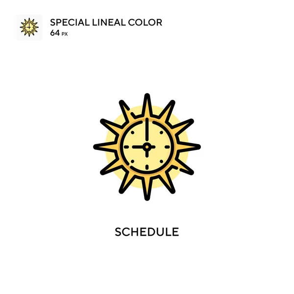 Zeitplan Einfaches Vektor Symbol Perfekte Farbe Modernes Piktogramm Auf Editierbarem — Stockvektor