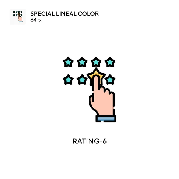 Rating Simple Vector Icon 스트로크에 — 스톡 벡터