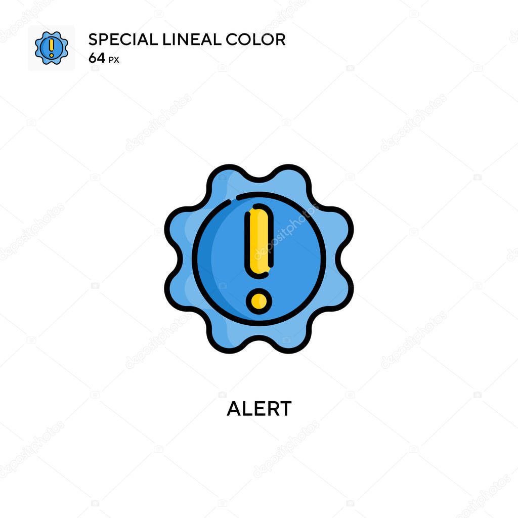 Alert Simple vector icon. Perfect color modern pictogram on editable stroke.
