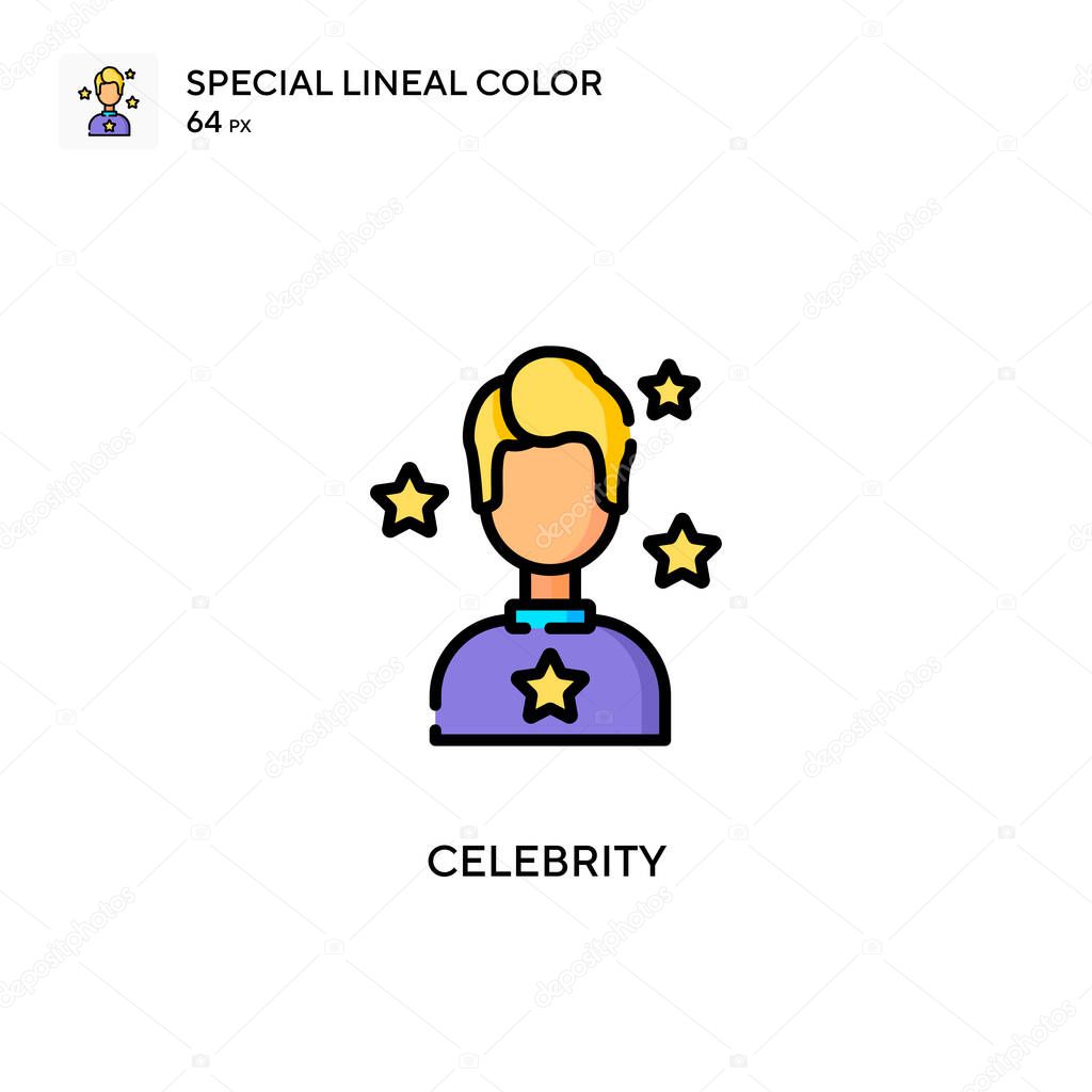 Celebrity Simple vector icon. Perfect color modern pictogram on editable stroke.
