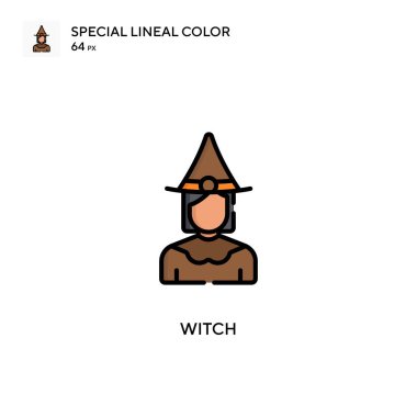 Cadı Basit vektör simgesi. Düzenlenebilir vuruş üzerine mükemmel renk modern pictogram.