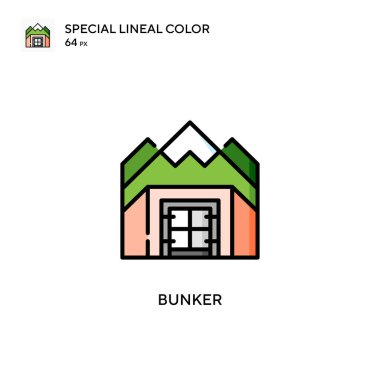 Sığınak basit vektör simgesi. Düzenlenebilir vuruş üzerine mükemmel renk modern pictogram.