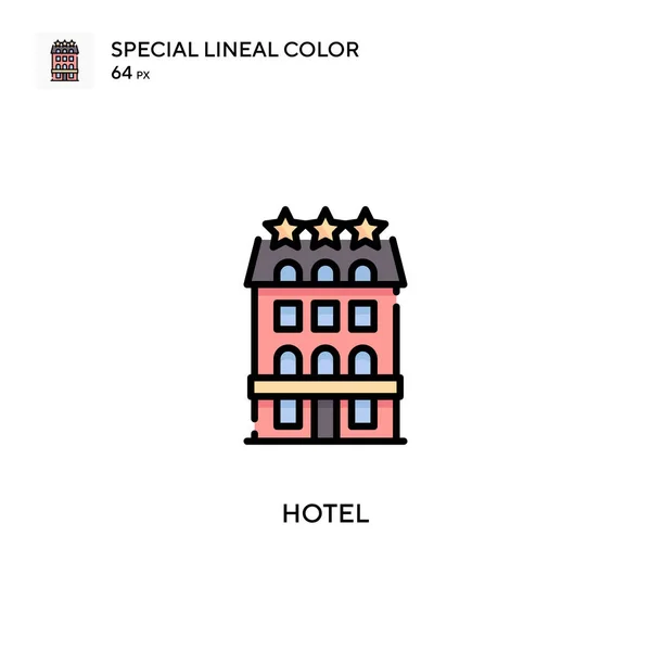 Hotel Simple Vector Icon Perfect Color Modern Pictogram Editable Stroke — Stock Vector