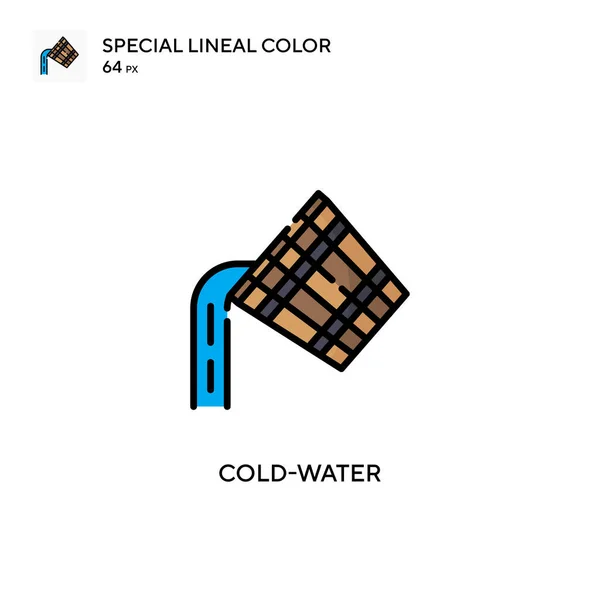 Agua Fría Icono Vector Simple Pictograma Moderno Color Perfecto Trazo — Archivo Imágenes Vectoriales