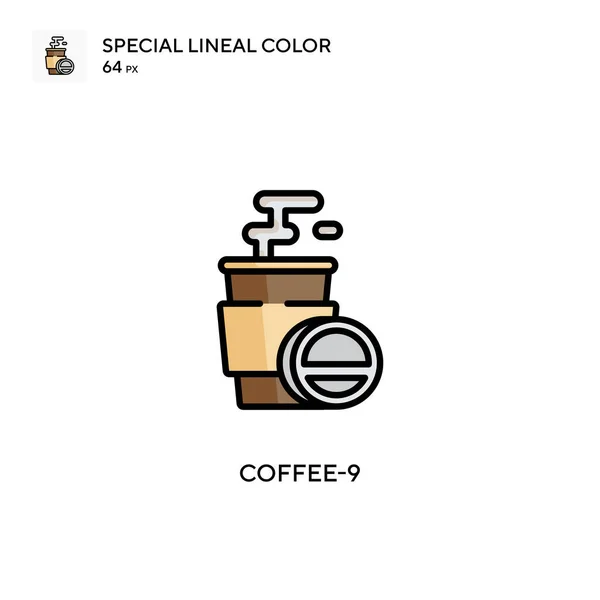 Coffee Ícone Vetorial Simples Pictograma Moderno Cor Perfeita Curso Editável — Vetor de Stock