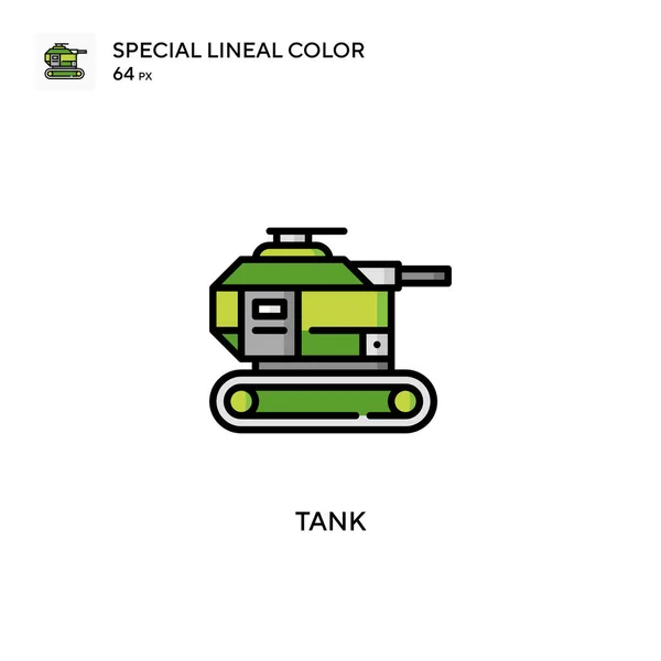 Tanque Icono Vector Simple Pictograma Moderno Color Perfecto Trazo Editable — Vector de stock