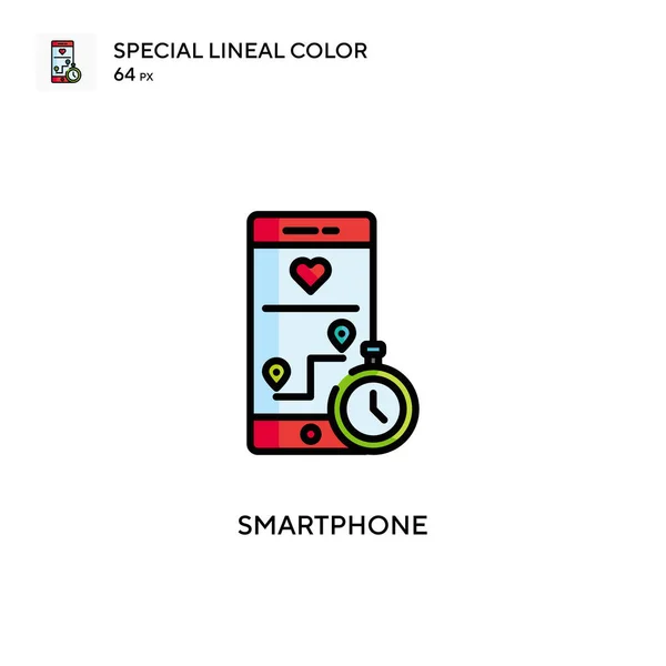 Smartphone Simple Vector Icon Perfect Color Modern Pictogram Editable Stroke — Stock Vector