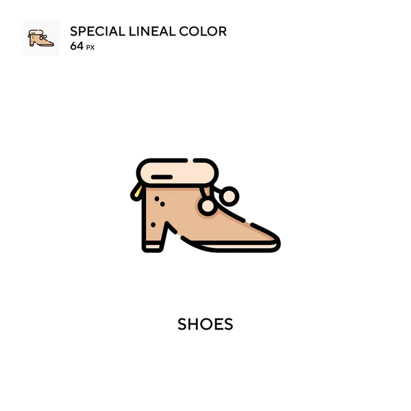 Zapatos Icono Vector Simple Pictograma Moderno Color Perfecto Trazo Editable — Vector de stock