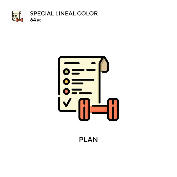 Plan Simple Vector Icon Perfect Color Modern Pictogram Editable Stroke — Stock Vector