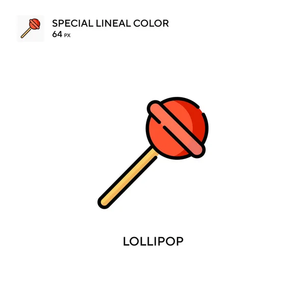 Lollipop Simple Vector Icon Perfect Color Modern Pictogram Editable Stroke — Stock Vector