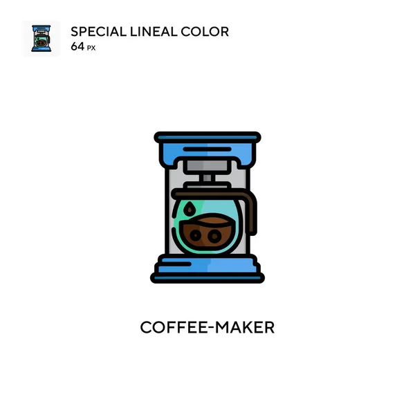 Kávéfőző Egyszerű Vektor Ikon Tökéletes Szín Modern Piktogram Szerkeszthető Stroke — Stock Vector