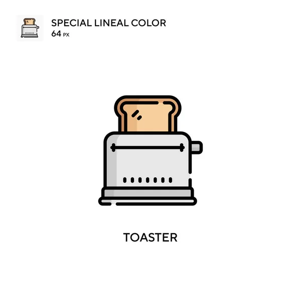 Toaster Simple Vector Icon Perfect Color Modern Pictogram Editable Stroke — Stock Vector