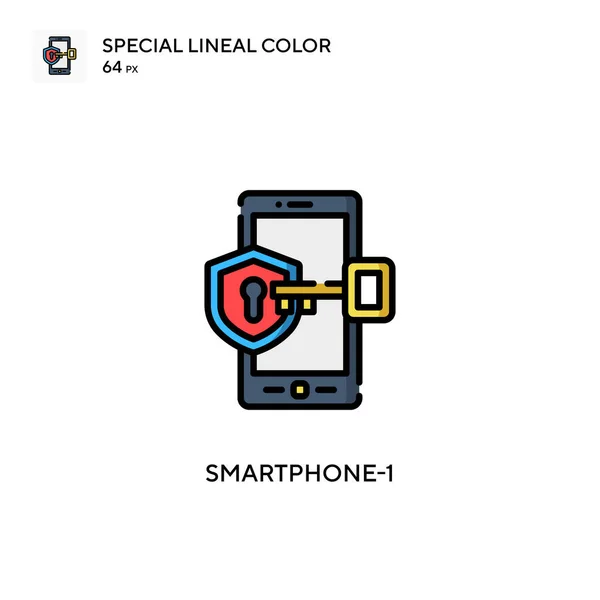 Smartphone Icono Vector Simple Pictograma Moderno Color Perfecto Trazo Editable — Archivo Imágenes Vectoriales