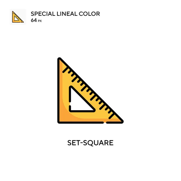 Set Square Ícone Vetorial Simples Pictograma Moderno Cor Perfeita Curso —  Vetores de Stock