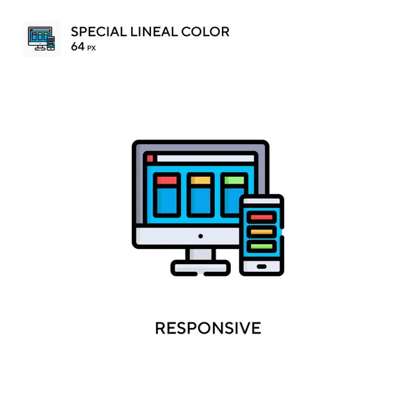 レスポンシブシンプルなベクトルアイコン 編集可能なストローク上の完璧な色現代ピクトグラム — ストックベクタ