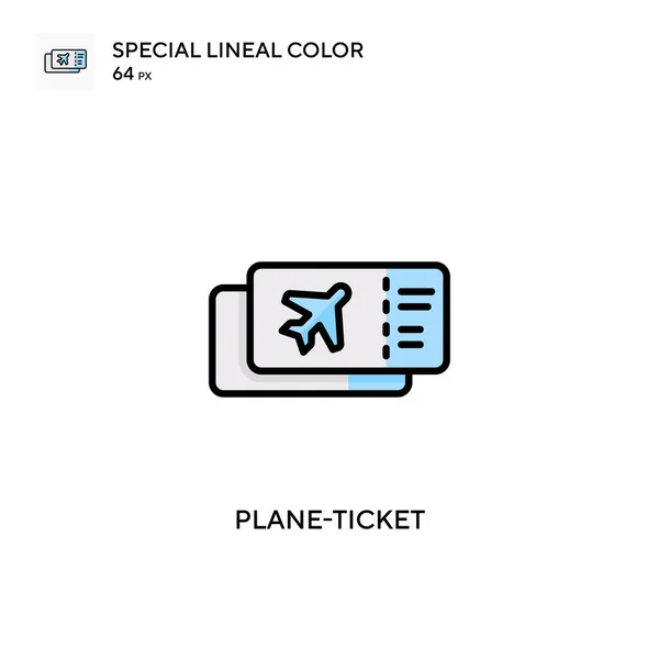 Repülőjegy Egyszerű Vektor Ikon Tökéletes Szín Modern Piktogram Szerkeszthető Stroke — Stock Vector