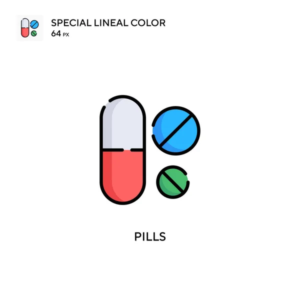 Χάπια Απλό Διανυσματικό Εικονίδιο Τέλειο Χρώμα Σύγχρονο Εικονόγραμμα Επεξεργάσιμο Εγκεφαλικό — Διανυσματικό Αρχείο