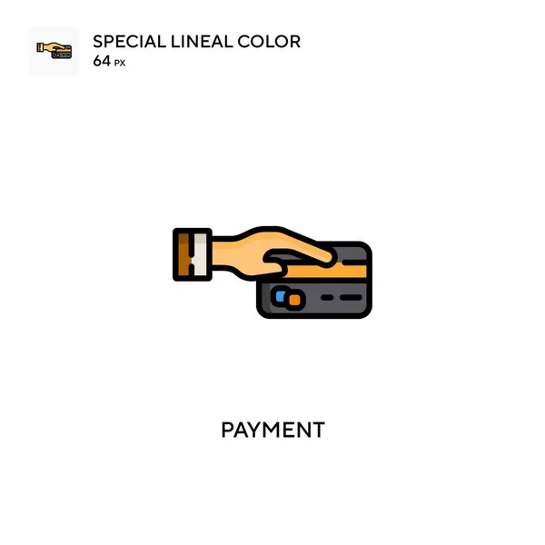 Paiement Icône Vectorielle Simple Pictogramme Moderne Couleur Parfaite Sur Coup — Image vectorielle