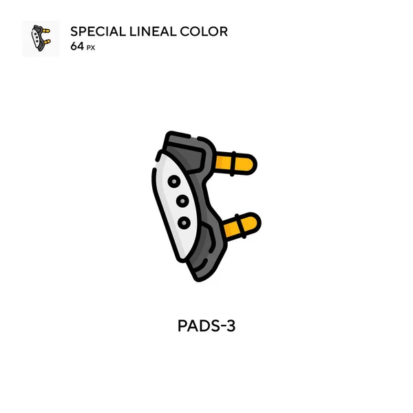 Pads 3シンプルなベクトルアイコン 編集可能なストローク上の完璧な色現代ピクトグラム — ストックベクタ