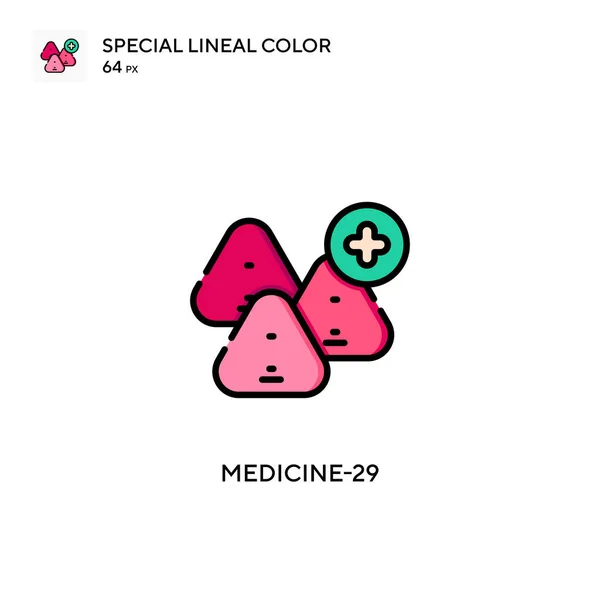 Medicine Icono Vector Simple Pictograma Moderno Color Perfecto Trazo Editable — Vector de stock