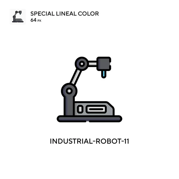 Industrial Robot Icono Vector Simple Pictograma Moderno Color Perfecto Trazo — Vector de stock