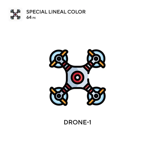 Drone 1简单向量图标 关于可编辑笔画的完美色彩现代象形文字 — 图库矢量图片