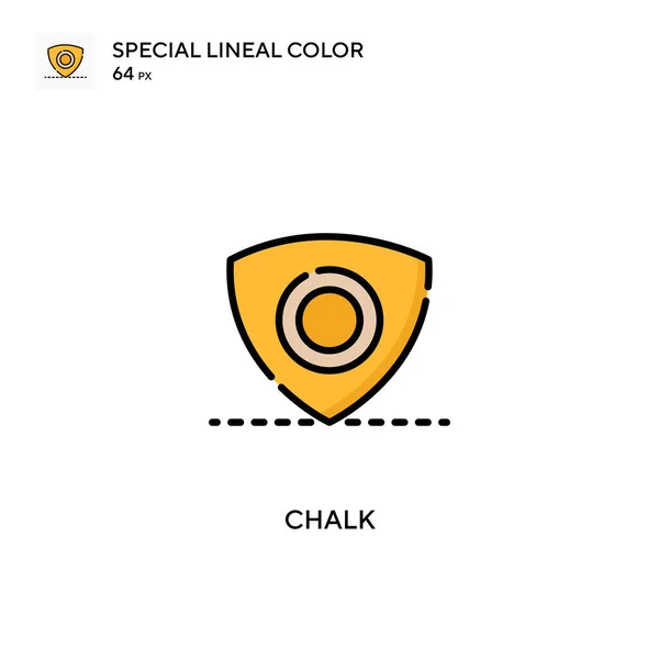 Chalk Simple Vector Icon Perfect Color Modern Pictogram Editable Stroke — Stock Vector