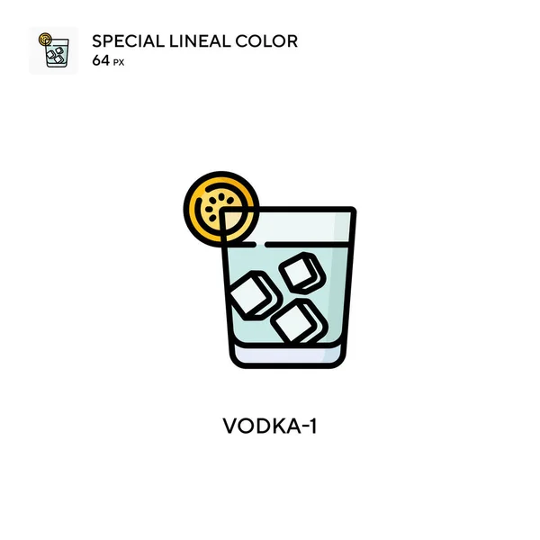 Vodka Icono Vector Simple Pictograma Moderno Color Perfecto Trazo Editable — Archivo Imágenes Vectoriales