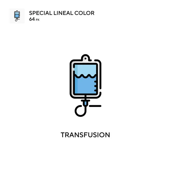 Ikona Jednoduchého Vektoru Transfuze Perfektní Barva Moderní Piktogram Upravitelný Tah — Stockový vektor