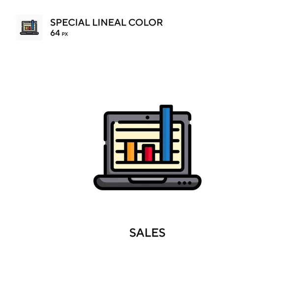 Простой Векторный Значок Продаж Идеальный Цвет Современной Пиктограммы Редактируемый Штрих — стоковый вектор