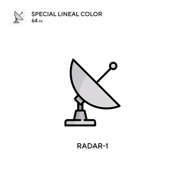 Radar Simple Vector Icon Perfect Color Modern Pictogram Editable Stroke — Stock Vector