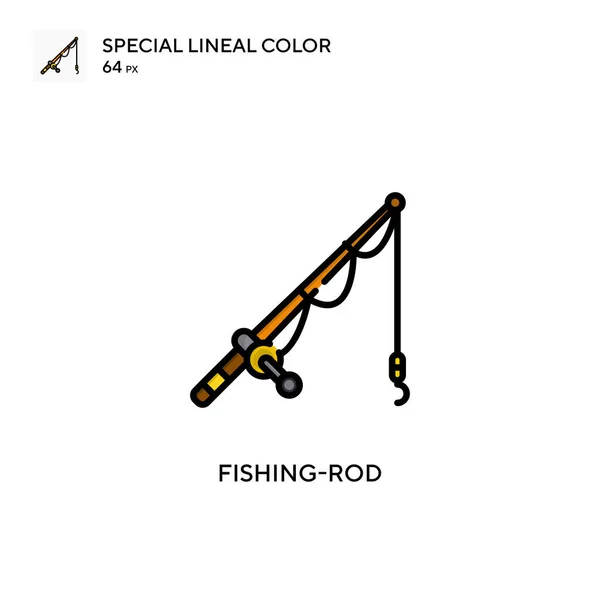 Fishing Rod Simple Vector Icon Perfect Color Modern Pictogram Editable — Stock Vector