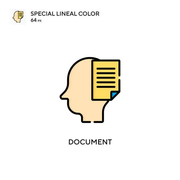 Έγγραφο Απλό Διανυσματικό Εικονίδιο Τέλειο Χρώμα Σύγχρονο Εικονόγραμμα Επεξεργάσιμο Εγκεφαλικό — Διανυσματικό Αρχείο