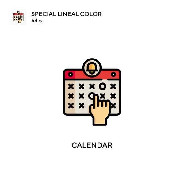 Calendario Icona Vettoriale Semplice Pittogramma Moderno Colori Perfetto Sul Tratto — Vettoriale Stock