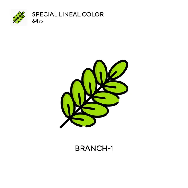 Branch 1単純なベクトルアイコン 編集可能なストローク上の完璧な色現代ピクトグラム — ストックベクタ