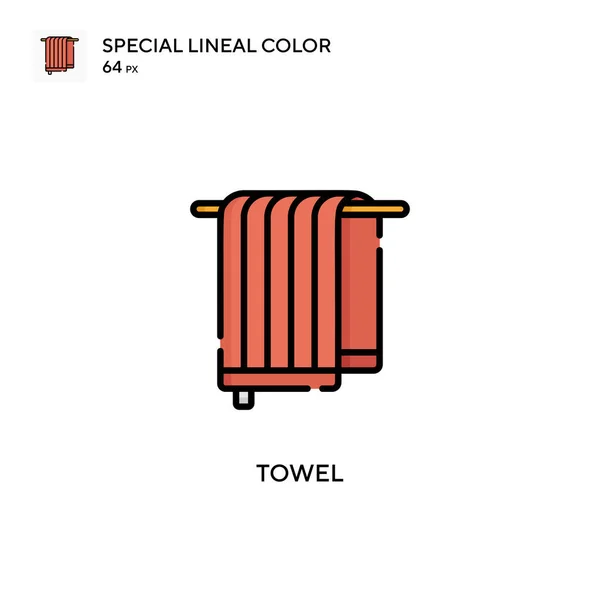 Towel Simple Vector Icon Perfect Color Modern Pictogram Editable Stroke — Stock Vector