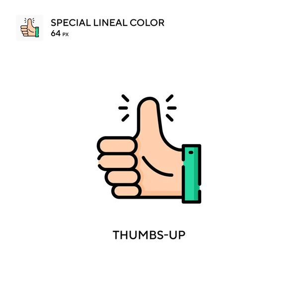 Thumbs Simple Vector Icon 스트로크에 — 스톡 벡터