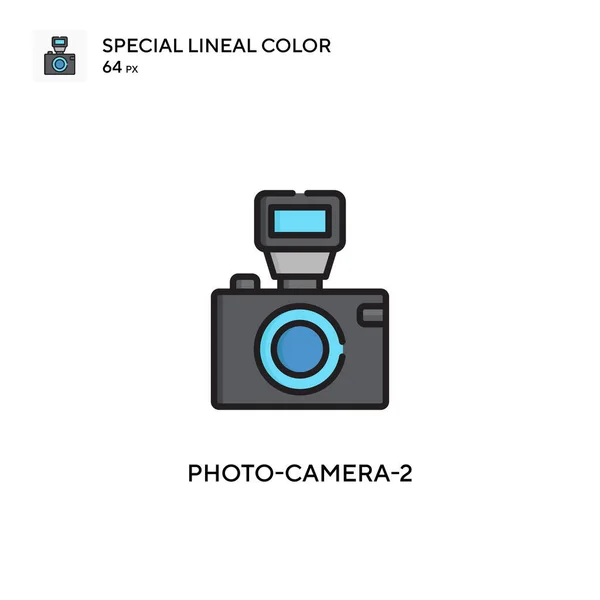 Photo Camera Simple Vector Icon Perfect Color Modern Pictogram Editable — Stock Vector