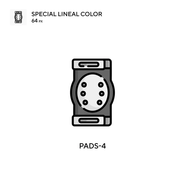 Pads Icono Vector Simple Pictograma Moderno Color Perfecto Trazo Editable — Vector de stock